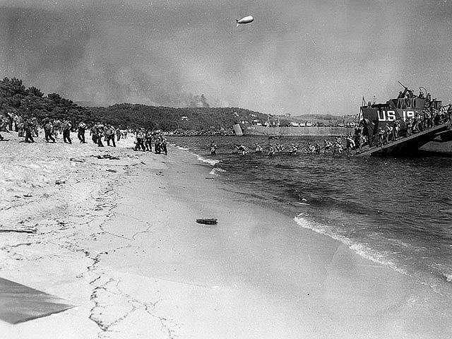 Red Beach - Bay of Cavalaire 1944 - Operation Dragoon - U.S. 3rd Infantry Division Photography WWII