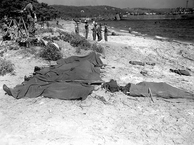Red Beach - Bay of Cavalaire 1944 - Operation Dragoon - U.S. 3rd Infantry Division Photography WWII
