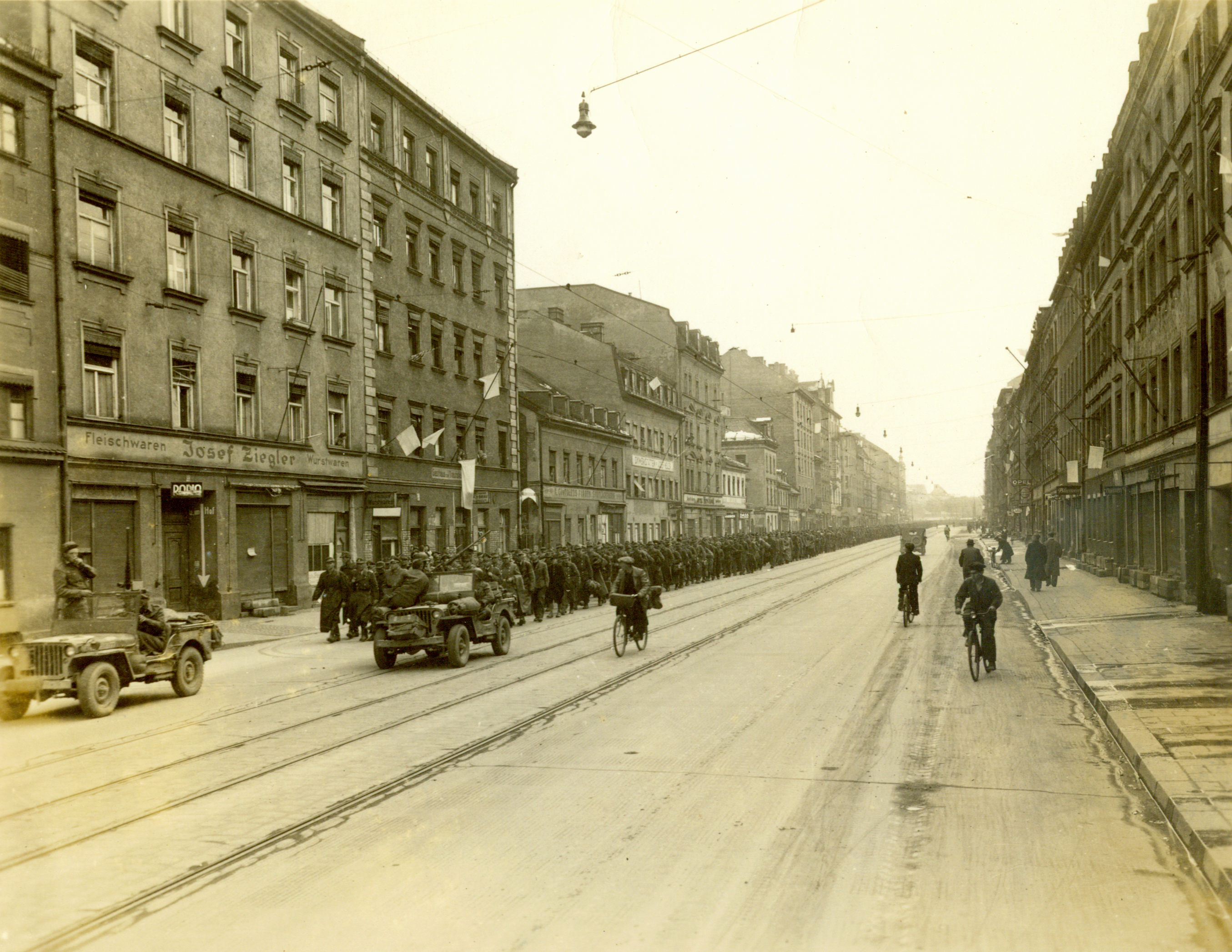 Prisoners in Bamberg 1945 - U.S. 3rd Infantry Division Photography WWII
