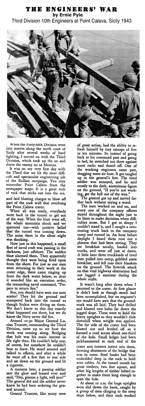 Ernie Pyle 10th Engineers