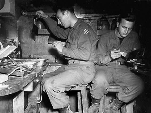 Interior Fuzzy's Folly - 3rd Signal Co. - 3rd Infantry Division WWII