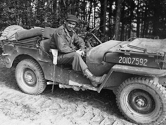 Bill Toomey in Zweibrucken 1945 - 3rd Signal Co. - 3rd Infantry Division WWII