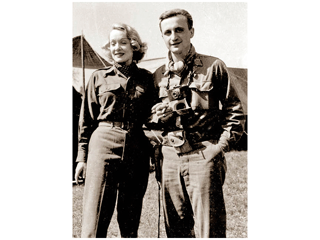 Bobby Seesock and Marlene Dietrich - Fuchstadt - 3rd Signal Co. - 3rd Infantry Division WWII