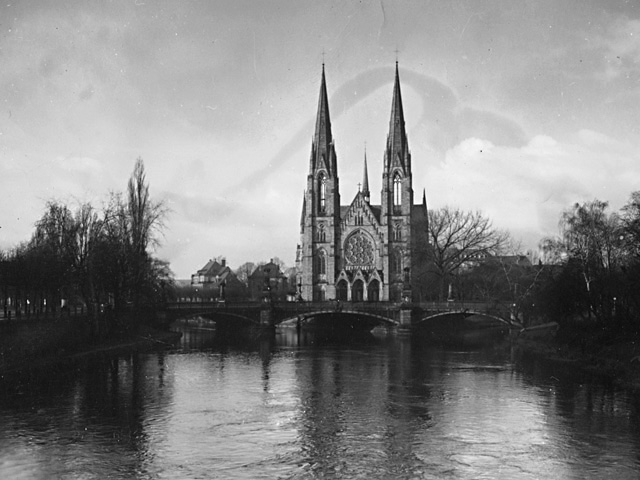 St. Paul's Church Stasbourg 1944 - U.S. 3rd Infantry Division Photography WWII
