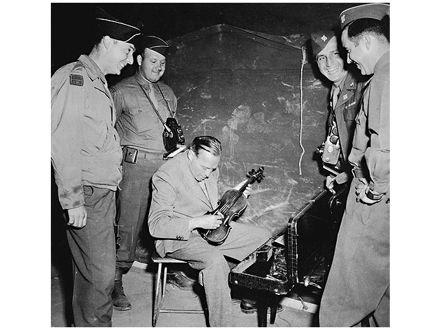 USO - Jack Benny, Martha Tilton, Ingrid Bergman, Kassel, Germany 1945